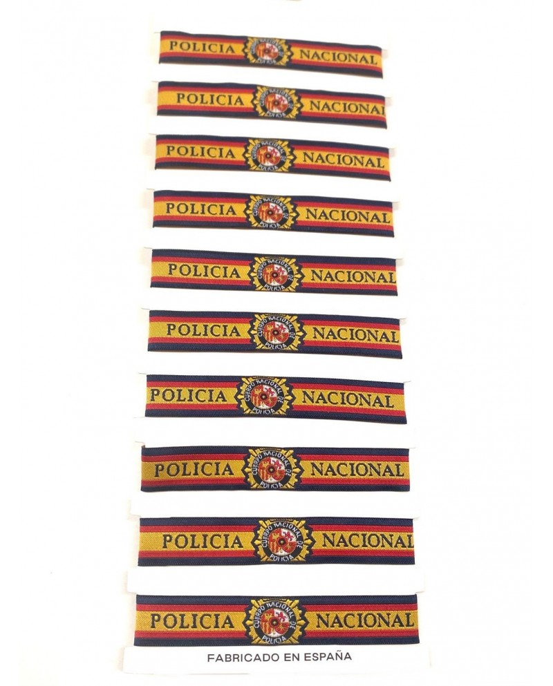 Lote 10 pulseras Policía Nacional