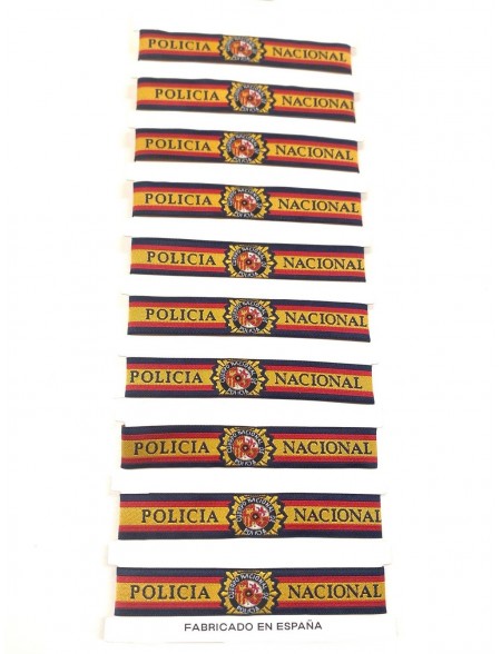 Lote 10 pulseras Policía Nacional